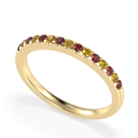 Half Eternity Pave Classic Agava Band