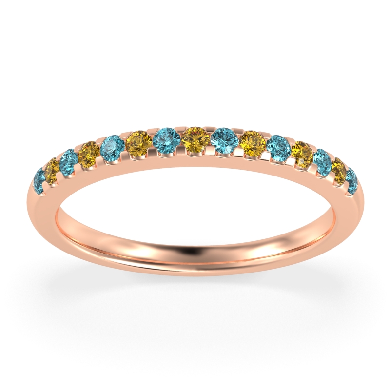 Half Eternity Pave Classic Agava Band