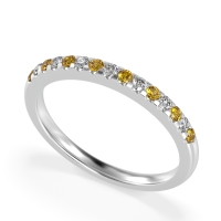 Half Eternity Pave Classic Agava Band