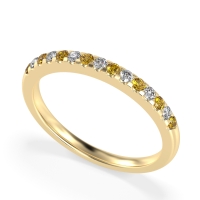 Half Eternity Pave Classic Agava Band