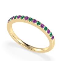 Half Eternity Pave Classic Agava Band