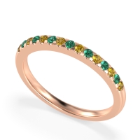 Half Eternity Pave Classic Agava Band
