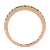 Half Eternity Pave Classic Agava Band