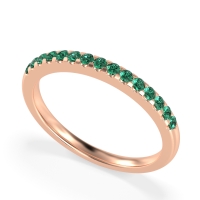 Half Eternity Pave Classic Agava Band