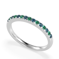 Half Eternity Pave Classic Agava Band