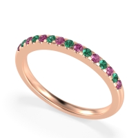 Half Eternity Pave Classic Agava Band