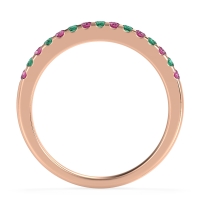 Half Eternity Pave Classic Agava Band