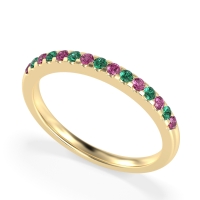 Half Eternity Pave Classic Agava Band