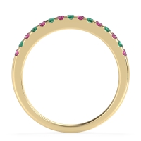 Half Eternity Pave Classic Agava Band