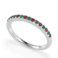 Half Eternity Pave Classic Agava Band