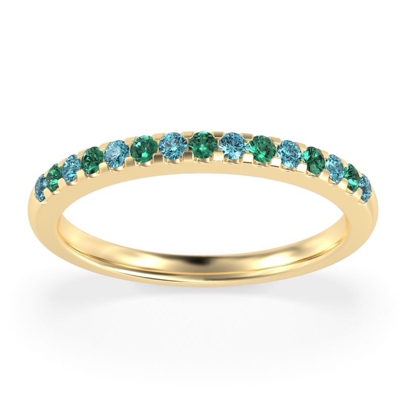 Half Eternity Pave Classic Agava Band