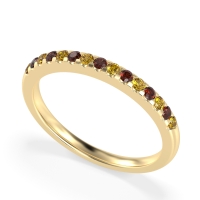 Half Eternity Pave Classic Agava Band