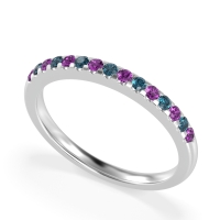 Half Eternity Pave Classic Agava Band