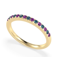 Half Eternity Pave Classic Agava Band