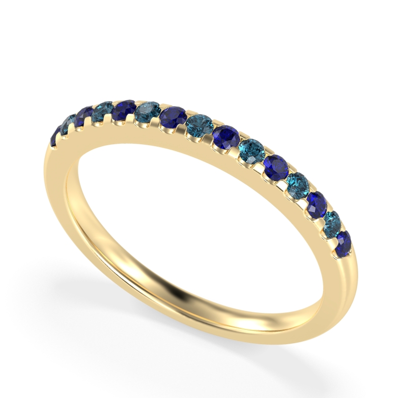 Half Eternity Pave Classic Agava Band