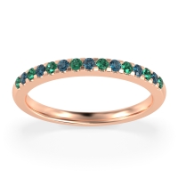 Half Eternity Pave Classic Agava Band