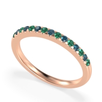 Half Eternity Pave Classic Agava Band