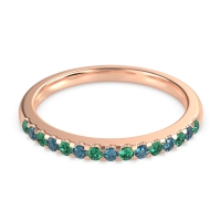 Half Eternity Pave Classic Agava Band