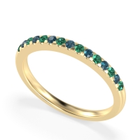 Half Eternity Pave Classic Agava Band