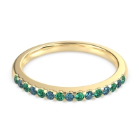 Half Eternity Pave Classic Agava Band