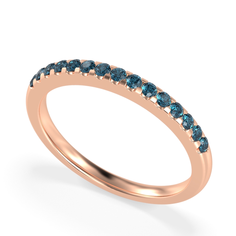 Half Eternity Pave Classic Agava Band