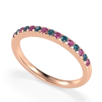 Half Eternity Pave Classic Agava Band