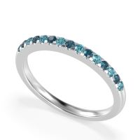 Half Eternity Pave Classic Agava Band