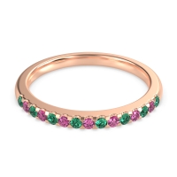 Half Eternity Pave Classic Agava Band