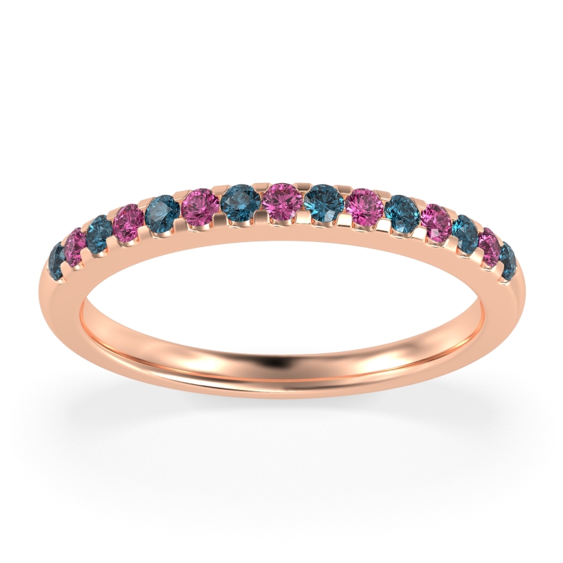 Half Eternity Pave Classic Agava Band