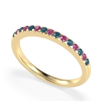 Half Eternity Pave Classic Agava Band