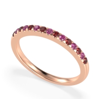 Half Eternity Pave Classic Agava Band
