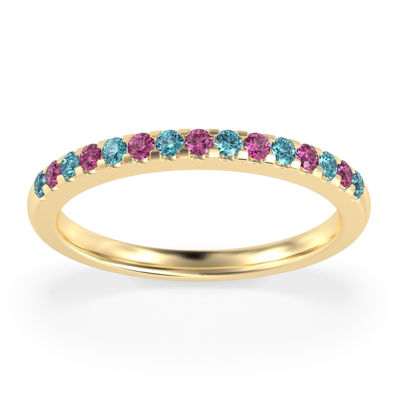 Half Eternity Pave Classic Agava Band