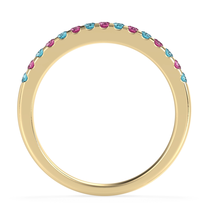 Half Eternity Pave Classic Agava Band