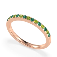 Half Eternity Pave Classic Agava Band
