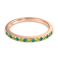 Half Eternity Pave Classic Agava Band