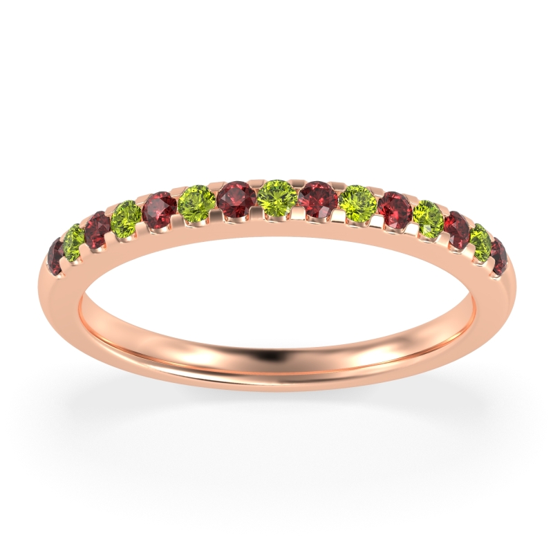 Half Eternity Pave Classic Agava Band