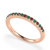 Half Eternity Pave Classic Agava Band