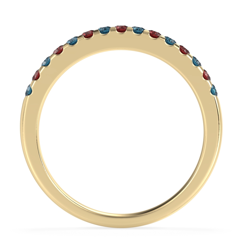 Half Eternity Pave Classic Agava Band