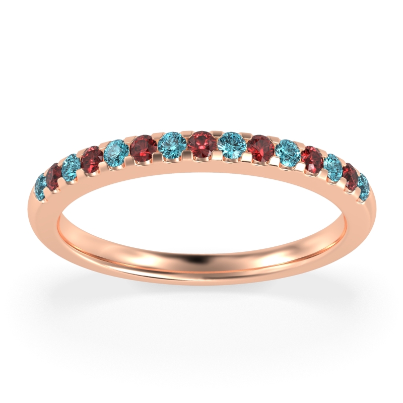Half Eternity Pave Classic Agava Band