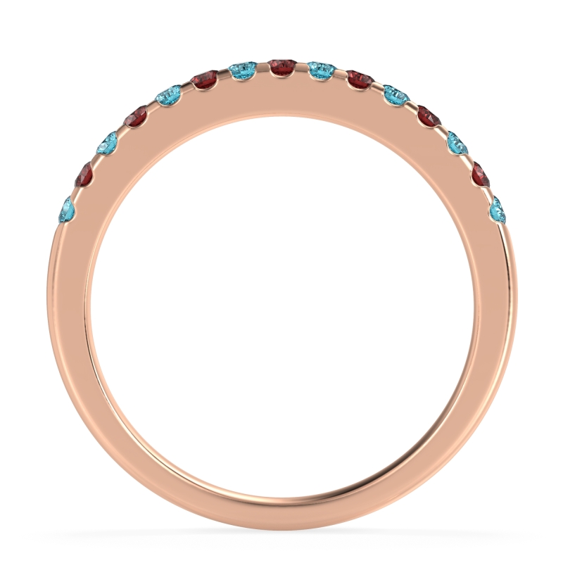 Half Eternity Pave Classic Agava Band