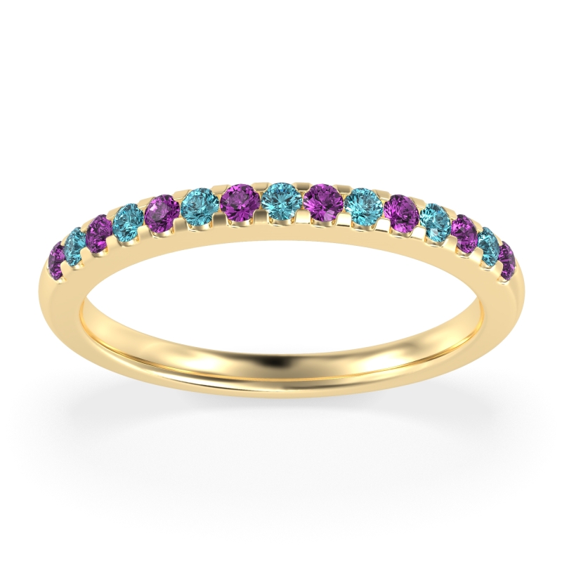 Half Eternity Pave Classic Agava Band