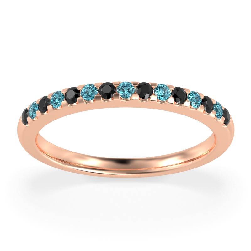 Half Eternity Pave Classic Agava Band