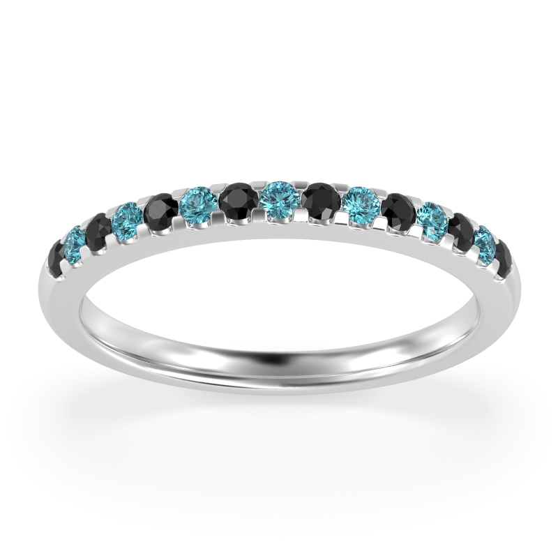 Half Eternity Pave Classic Agava Band