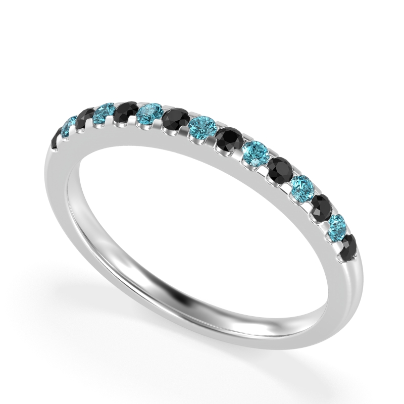 Half Eternity Pave Classic Agava Band