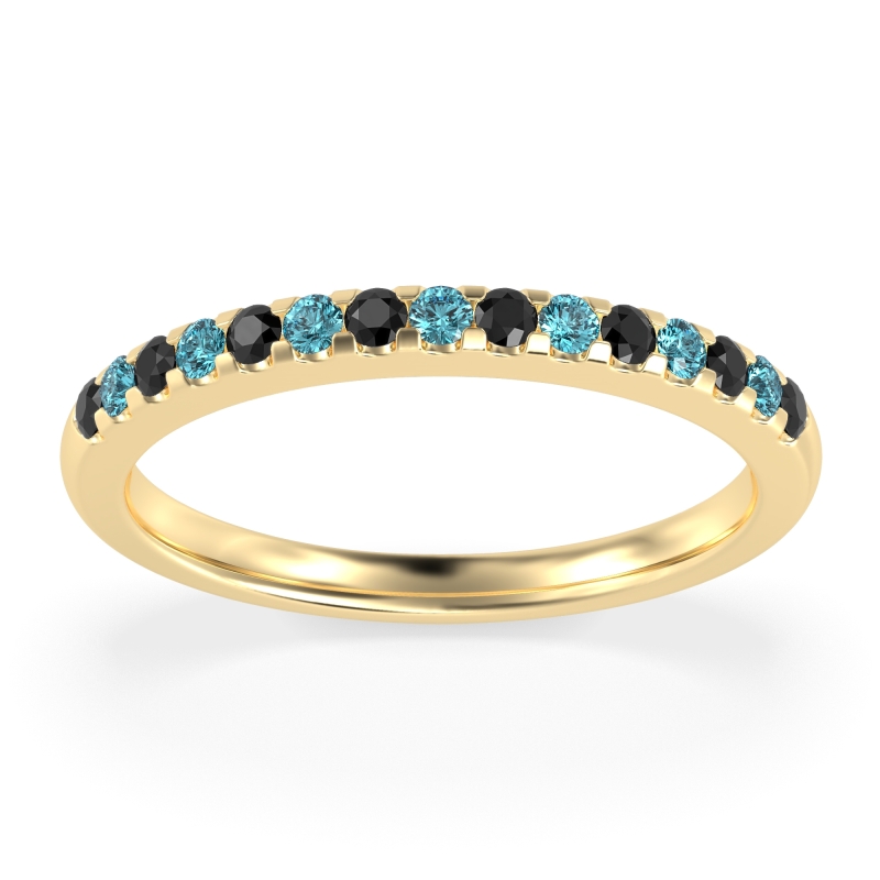 Half Eternity Pave Classic Agava Band
