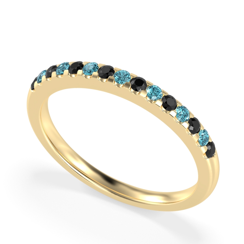 Half Eternity Pave Classic Agava Band