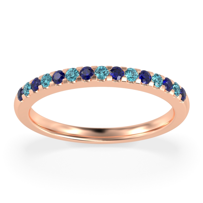 Half Eternity Pave Classic Agava Band