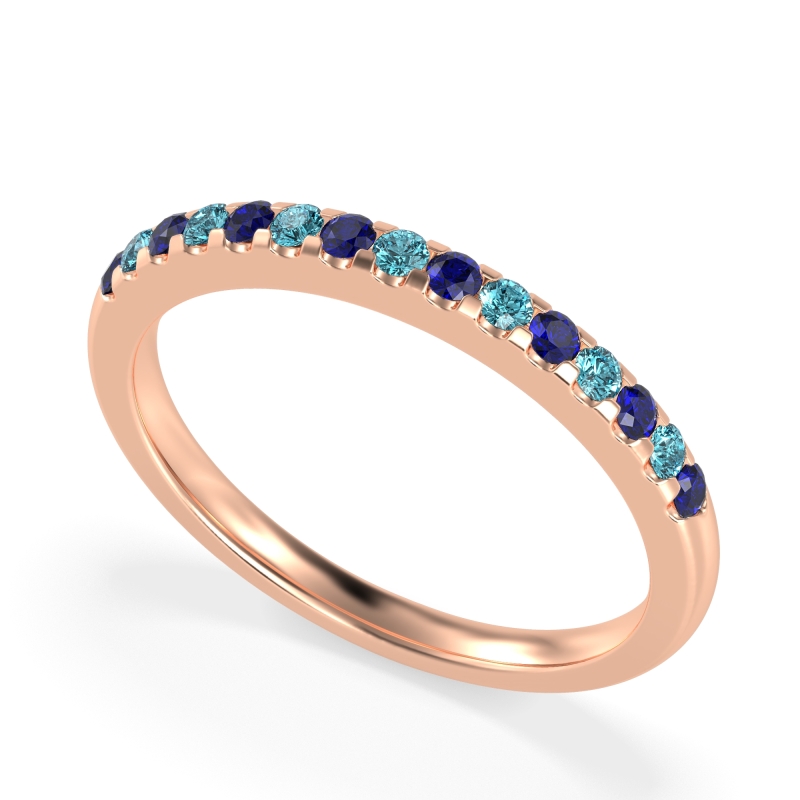 Half Eternity Pave Classic Agava Band