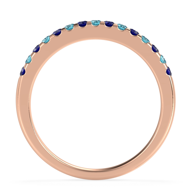 Half Eternity Pave Classic Agava Band