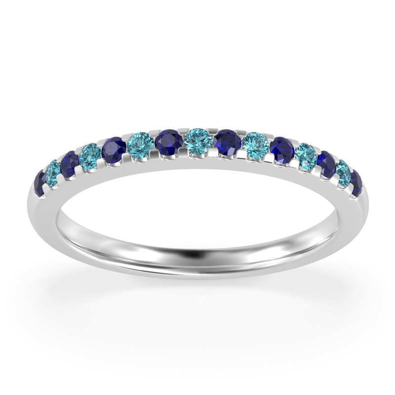 Half Eternity Pave Classic Agava Band